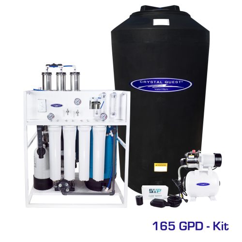 5,000 GPD / Add Storage Tank Kit (165 Gal) Medical Mid-Flow Reverse Osmosis System (500-7000 GPD) - Commercial - Crystal Quest