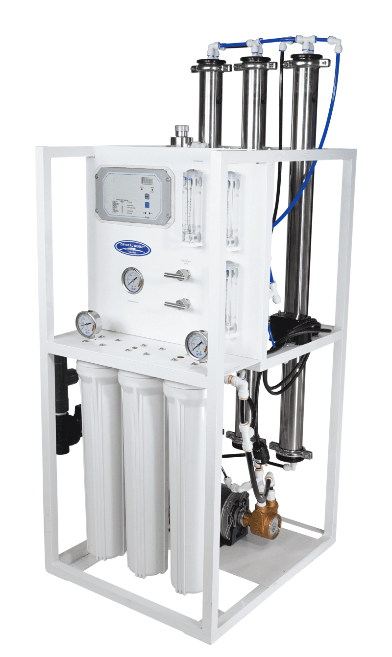 500 gpd standalone commercial mid flow reverse osmosis system 500 7000 gpd crystal quest commercial 34077650845789