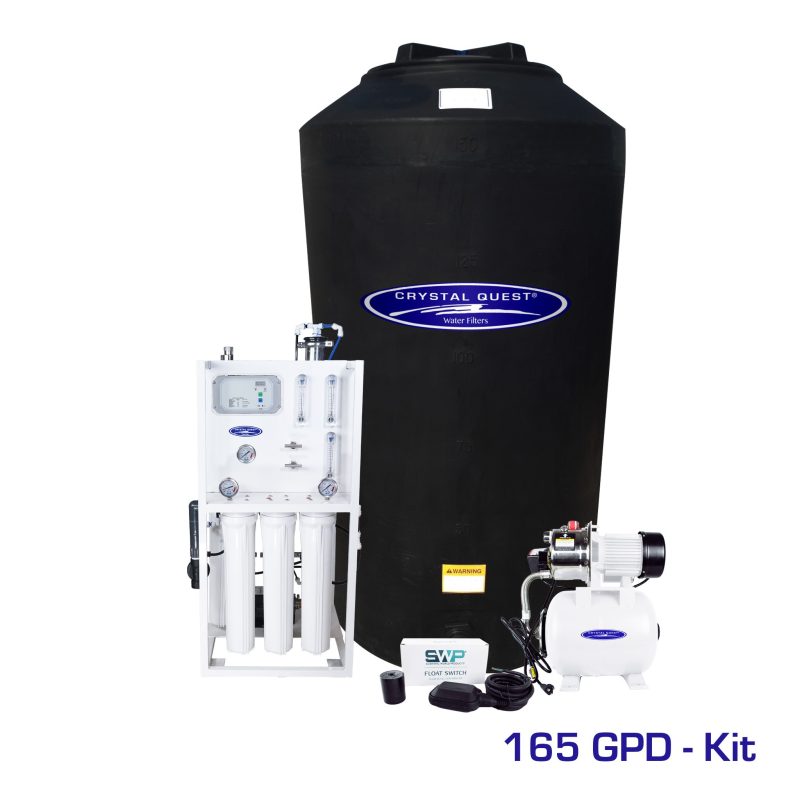 750 GPD / Add Storage Tank Kit (165 Gal) Medical Mid-Flow Reverse Osmosis System (500-7000 GPD) - Commercial - Crystal Quest