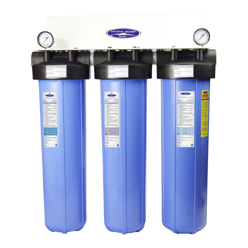 big blue whole house water filter alkalizing 4 6 gpm 1 2 people crystal quest whole house water filters 32890918043741