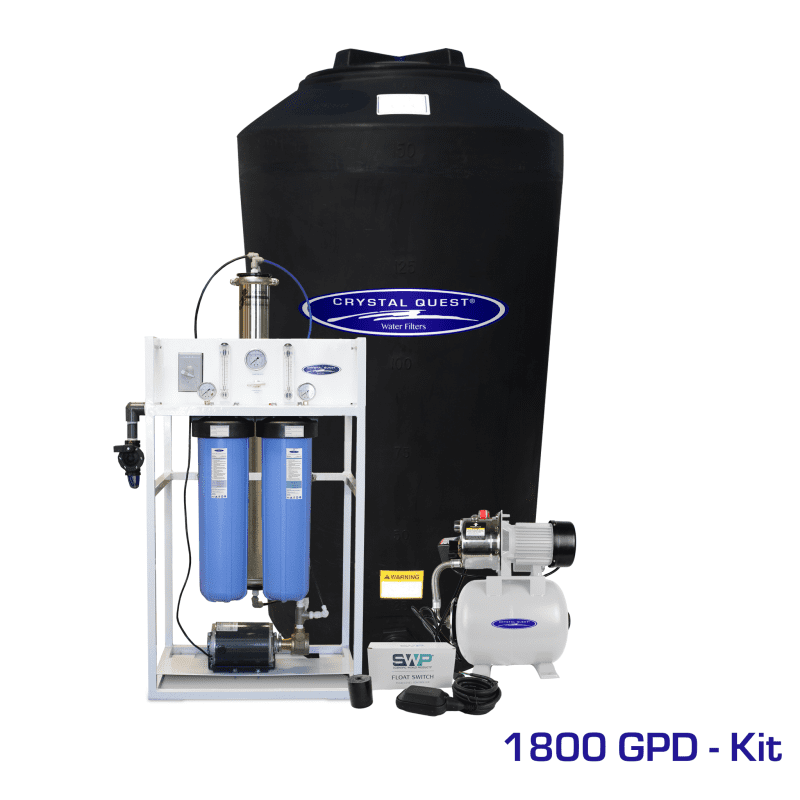 commercial mid flow reverse osmosis system 500 7000 gpd crystal quest commercial 33478397427805