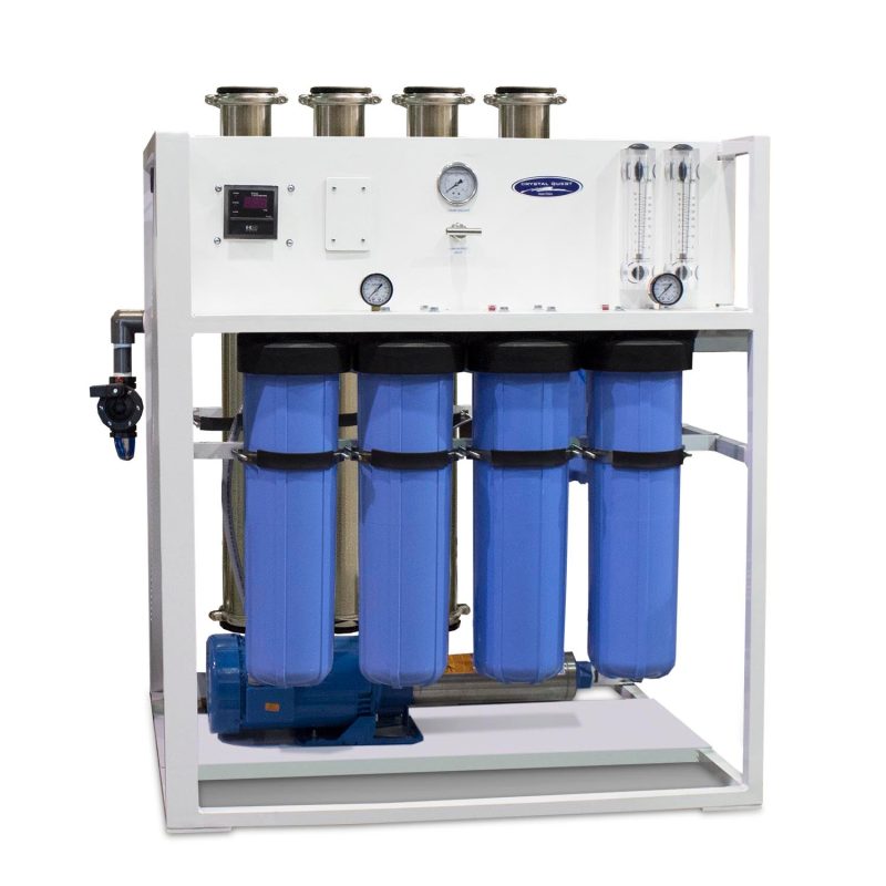 commercial mid flow reverse osmosis system 500 7000 gpd crystal quest commercial 34077490348125