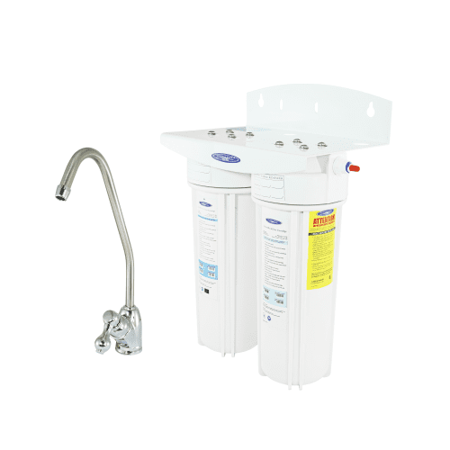 Double Alkaline Under Sink Water Filter System - Under Sink Water Filters - Crystal Quest