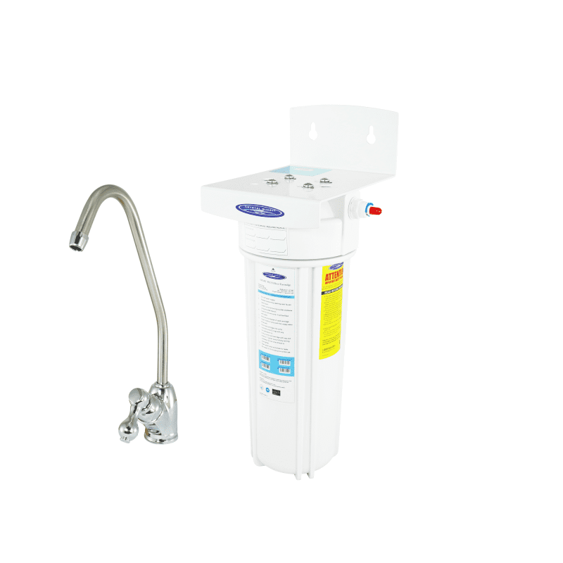 fluoride removal smart single under sink water filter system crystal quest under sink water filters 33135890858077