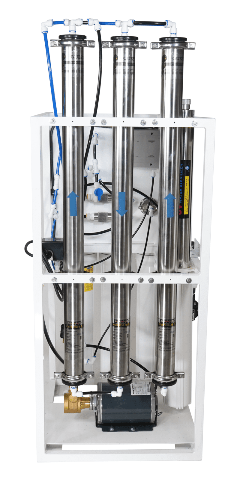 medwater mid flow reverse osmosis 500 2500 gpd crystal quest water filters 33419999248477