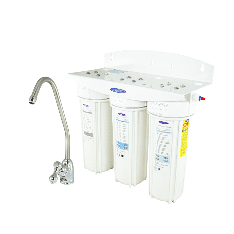 Triple Alkaline Under Sink Water Filter System - Under Sink Water Filters - Crystal Quest