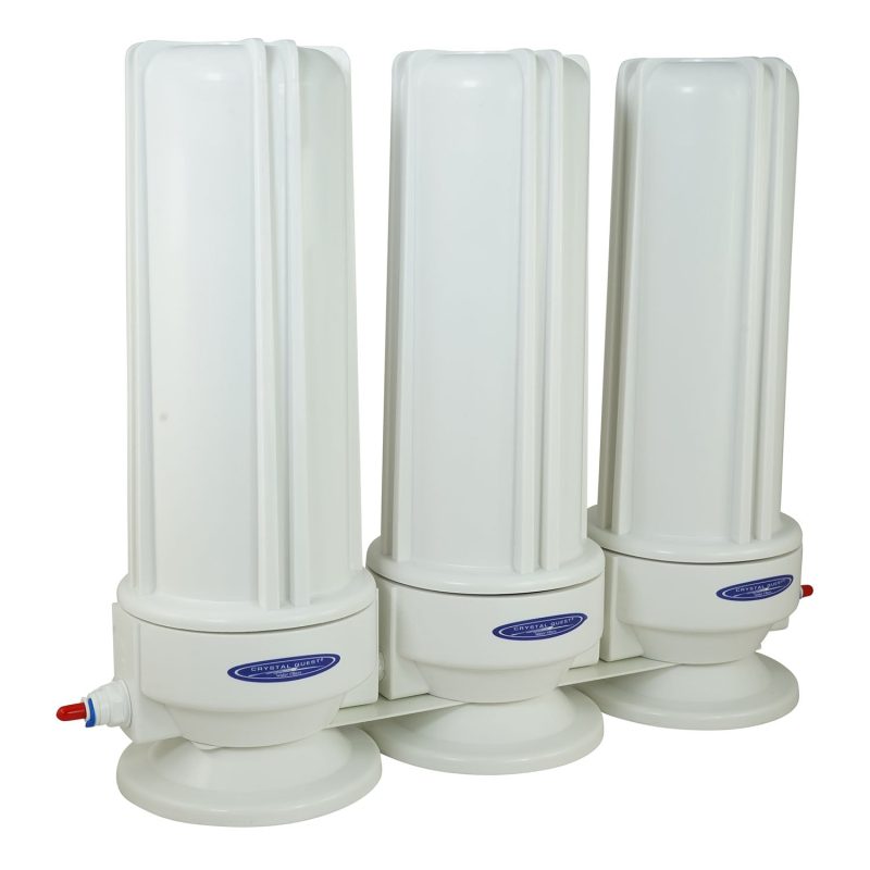 voyager triple inline water filter system crystal quest inline water filters 33372080144477