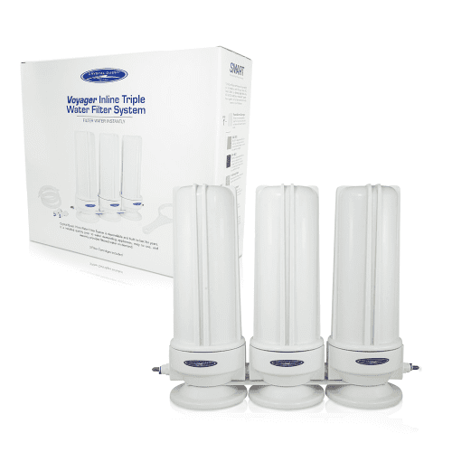 voyager triple inline water filter system crystal quest inline water filters 36372649082973