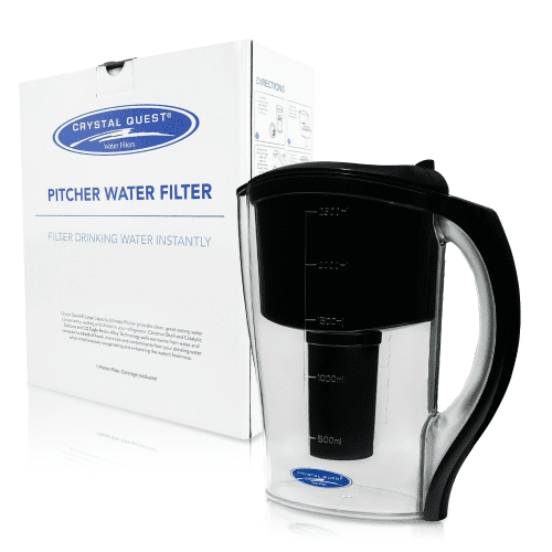 water pitcher filter system crystal quest pitcher water filter 36373115371613